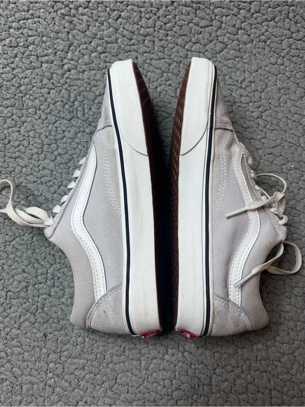 VANS Suede Low Top Sneakers Gray Lace-Up Men’s US 5.5 Casual Round Toe
